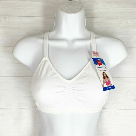 NEW Hanes Comfort Flex Fit Bra S BLACK Smart Size Wire Free Racer Back - Picture 7 of 7